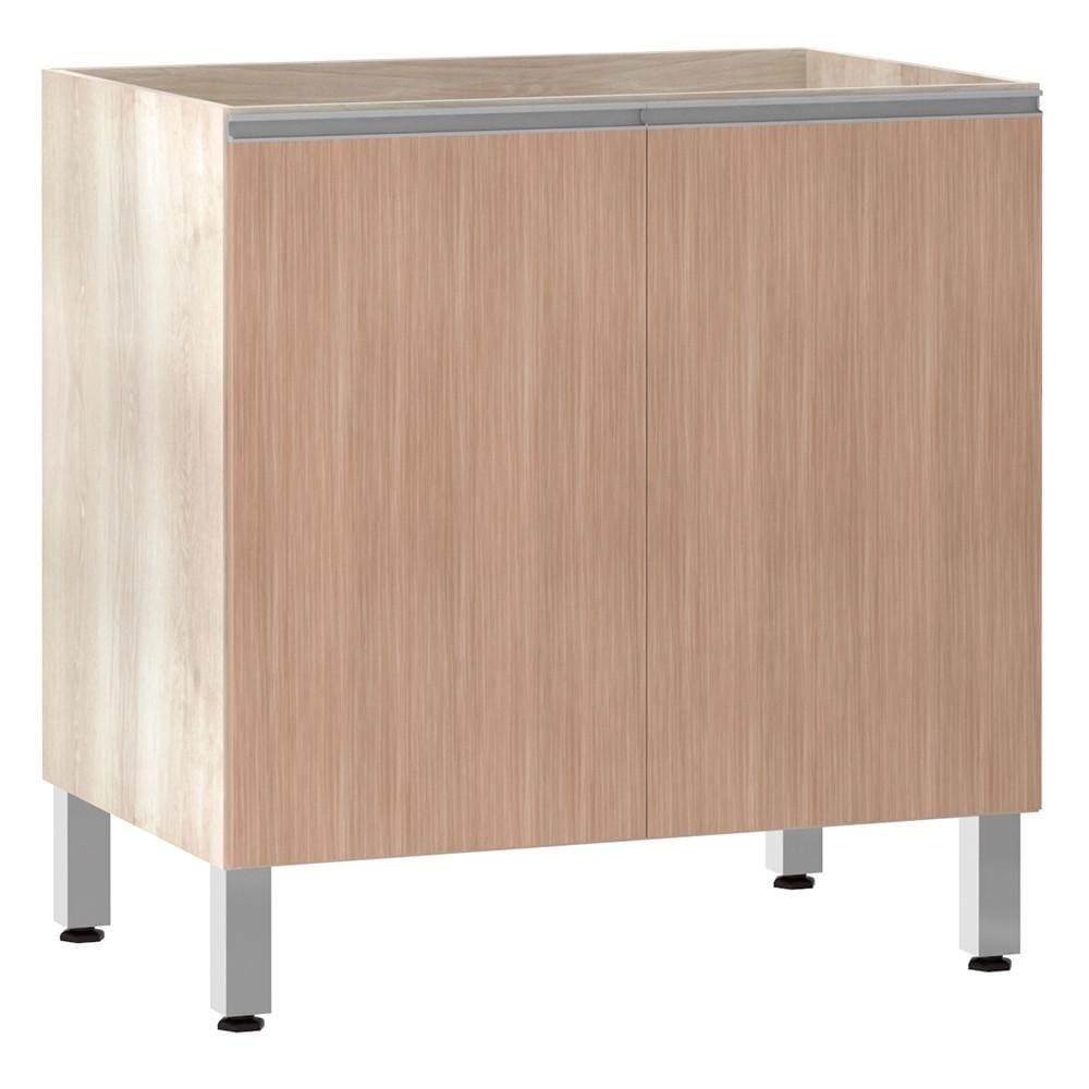 Balcão Sem Tampo 80cm Lis Legno Crem e Cumaru
