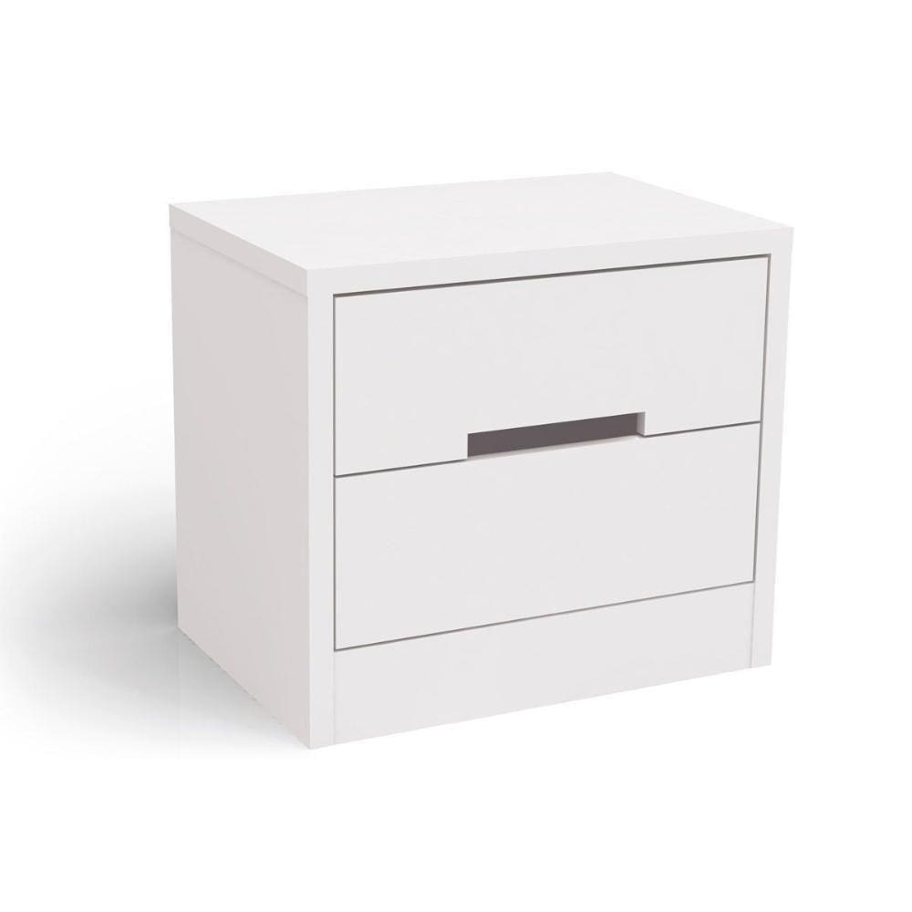 Mesa Cabeceira Casal S822 C/ 2 Gavetas Branco - Kappesberg
