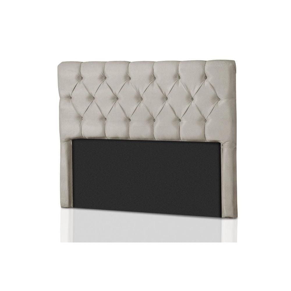 Cabeceira Cama Box Estofada Casal Prodormir Califórnia Suede Bege Claro - Probel