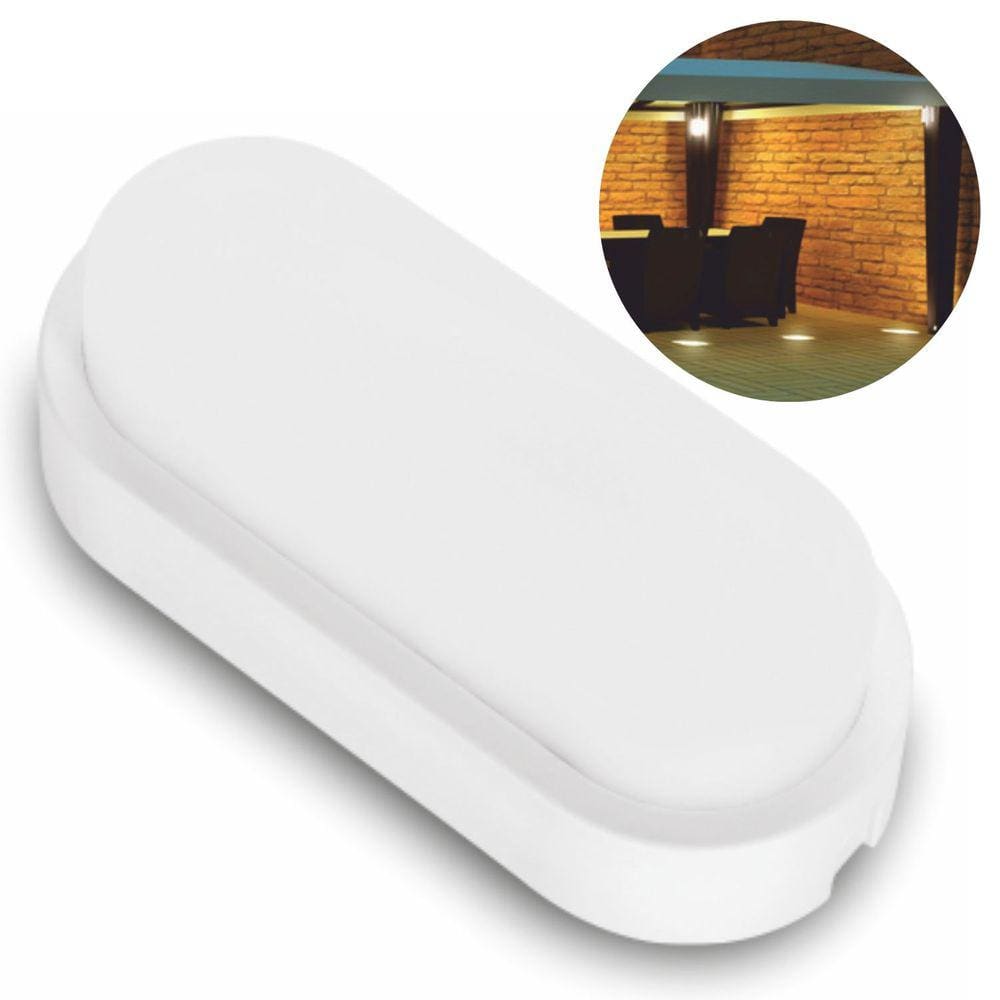 Arandela Tartaruga Led Luminária 15W Ip65 Bivolt Interna/Externa Luz Amarela 3000K Condomínio Jardim Sacada E Muro