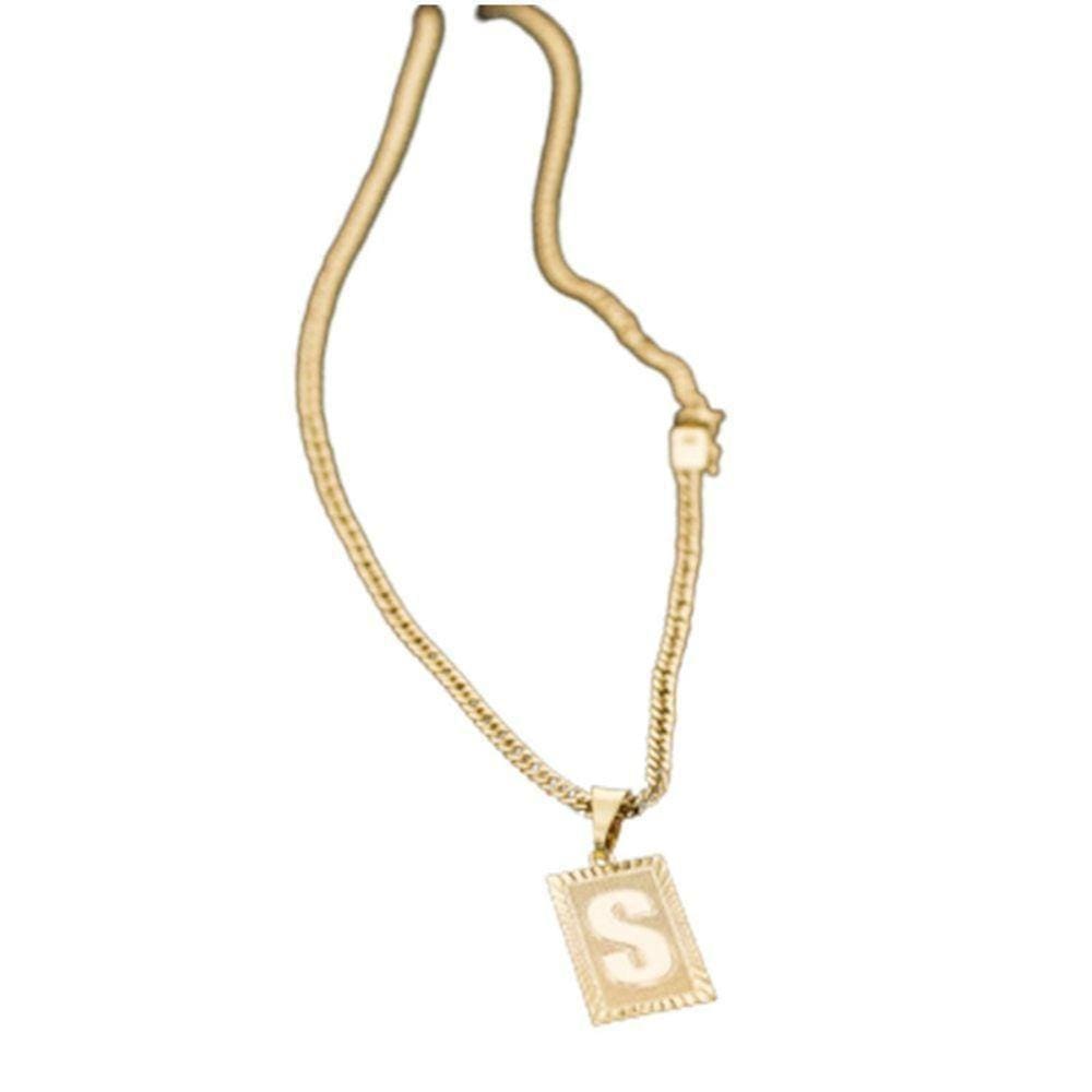 Colar Grumet Duplo 3mm Com Inicial S