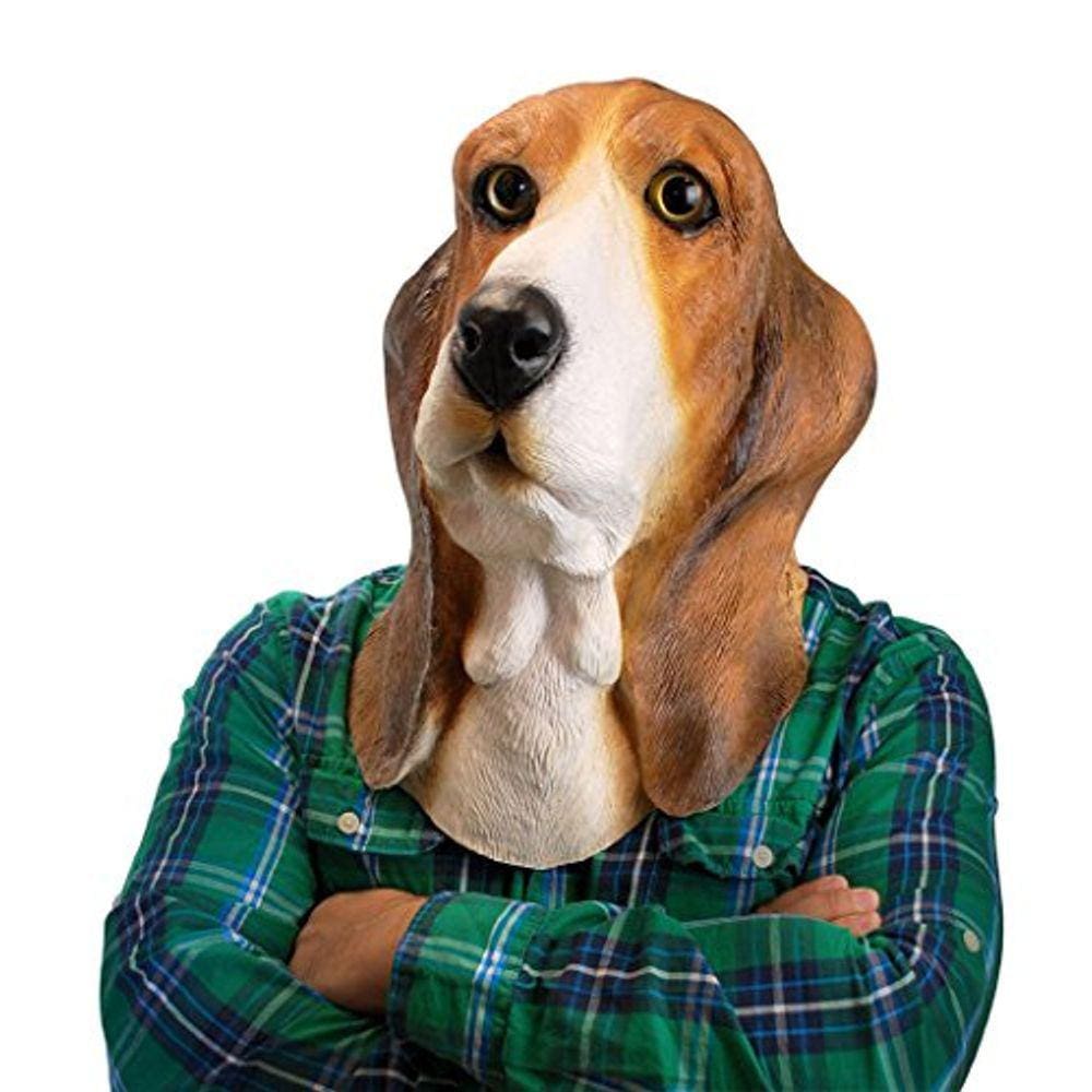 Máscara de animais de látex para Halloween, adereço de cosplay