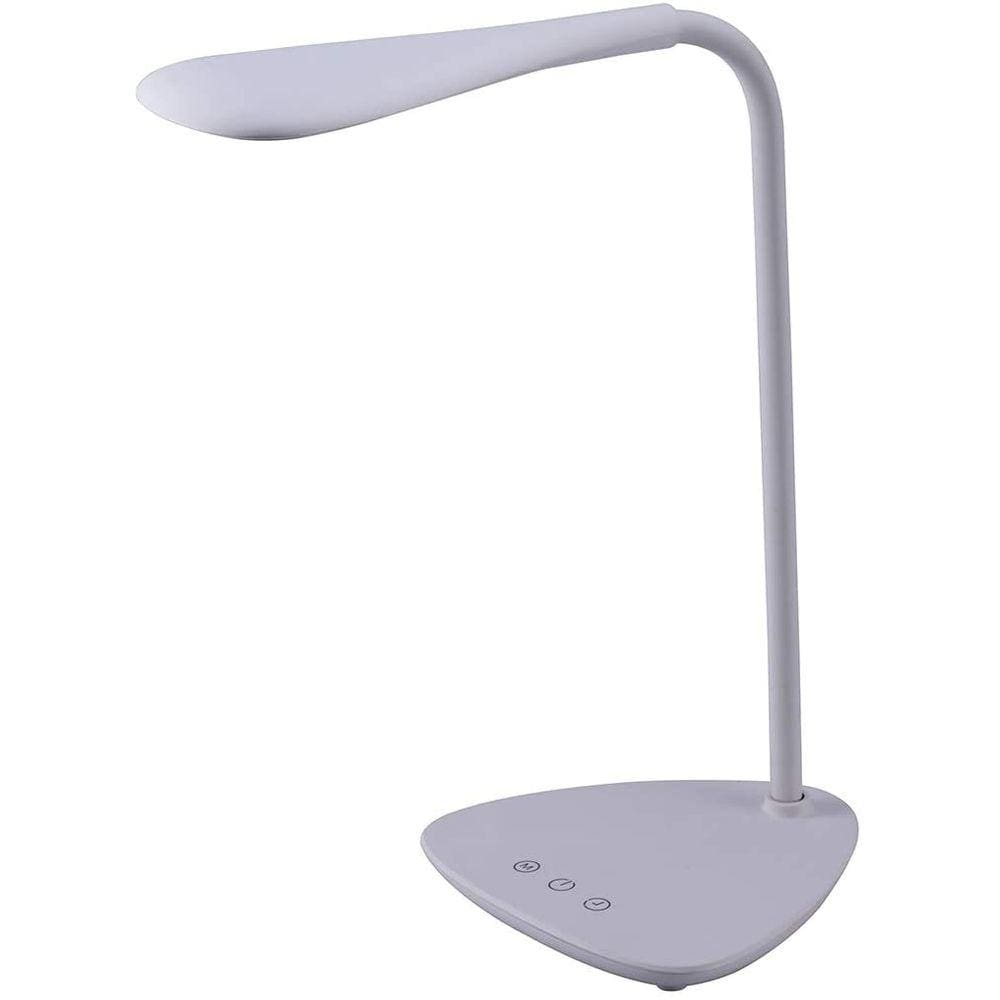 Lâmpada de mesa com bateria recarregável, regulável, branca