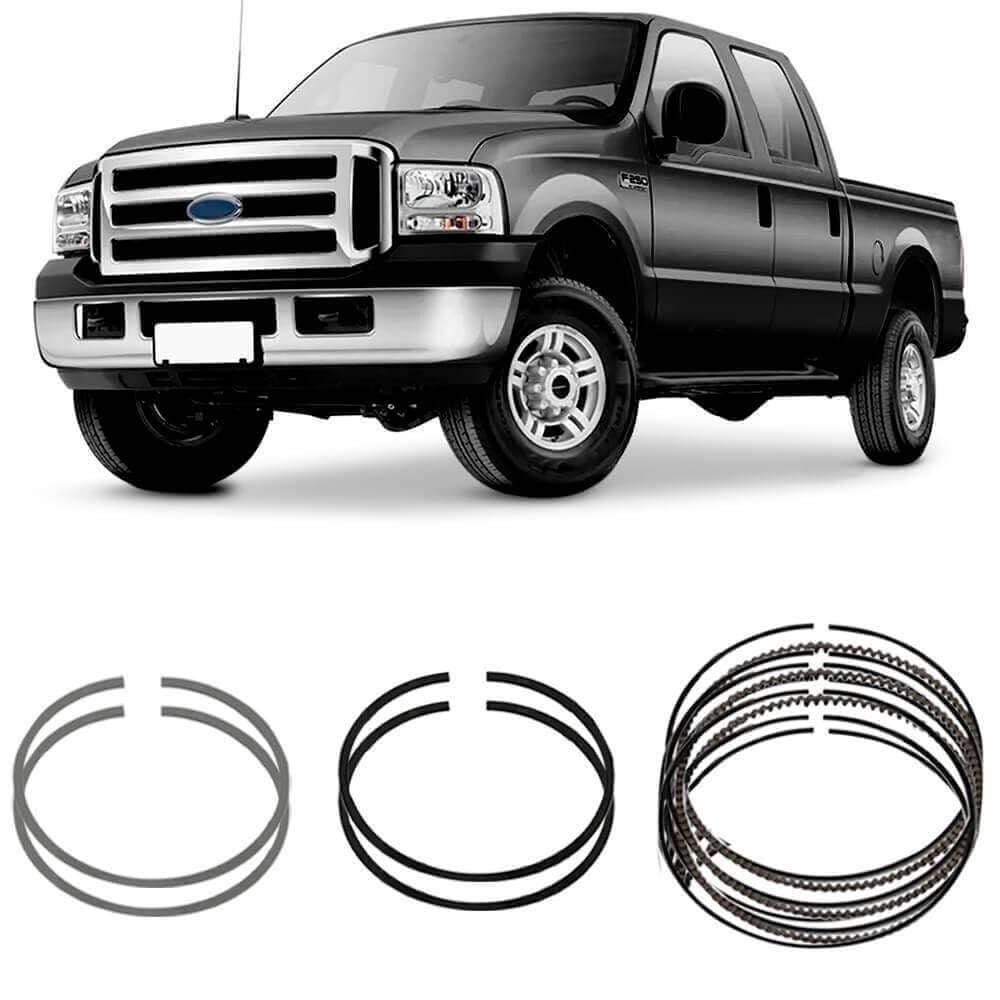 Jogo Anel Segmento Std Ford F250 2.5 99 A 2003 Metal Leve