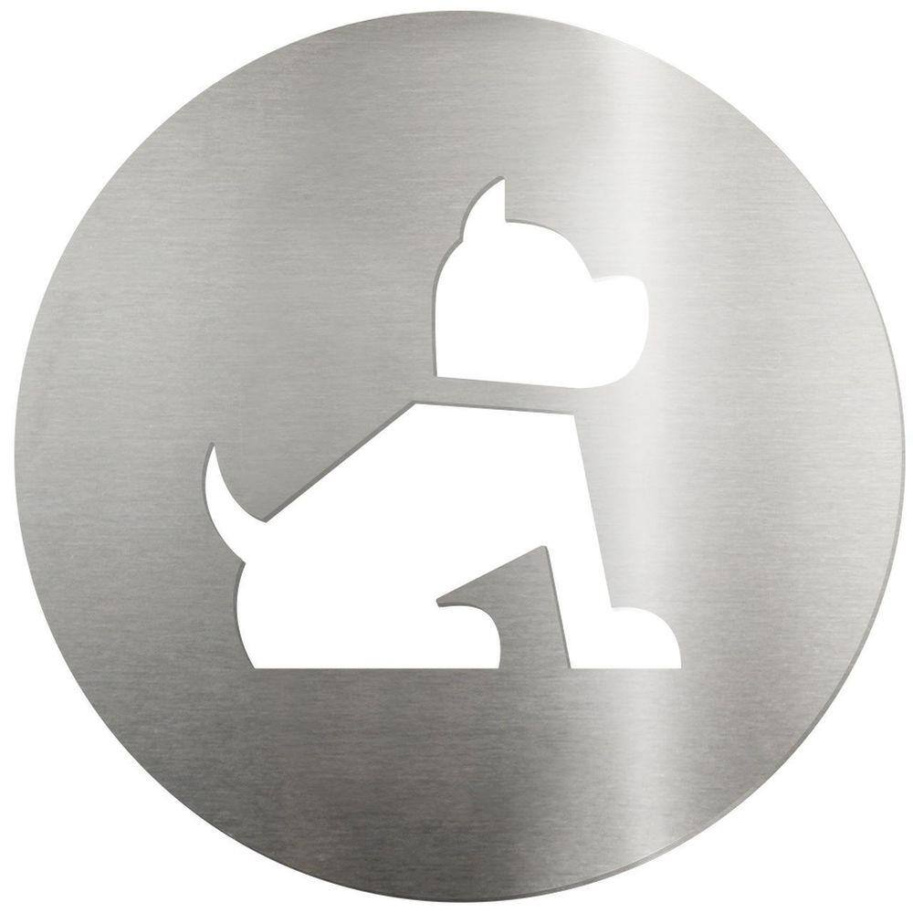 Biotag Placa de Sinalização para Pet Friendly - Aço Inox