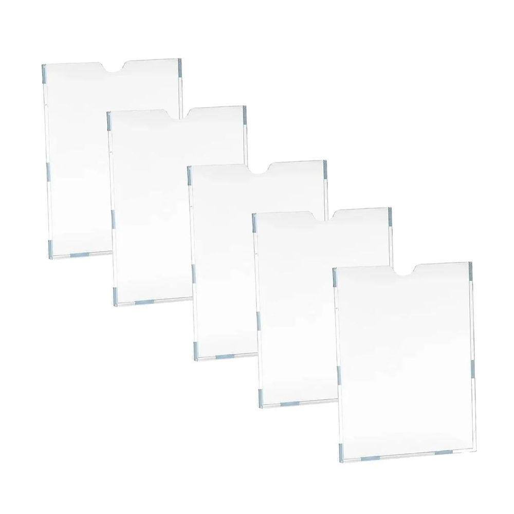 Display Em Acrílico Frontal Quadro De Aviso A4 Kit 5