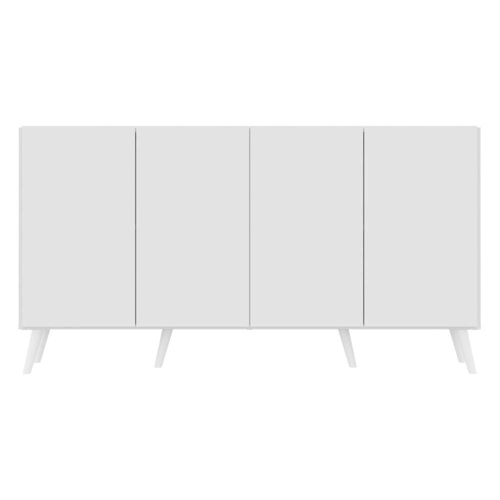 Aparador Buffet Retrô Multimóveis Veneza 4 Portas Branco