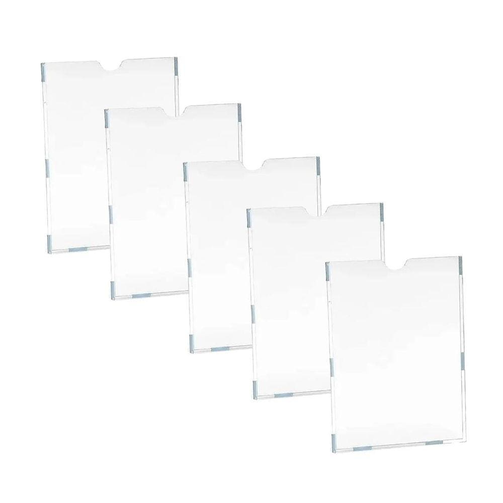 Display Em Acrílico Frontal Quadro De Aviso A4 Kit 5