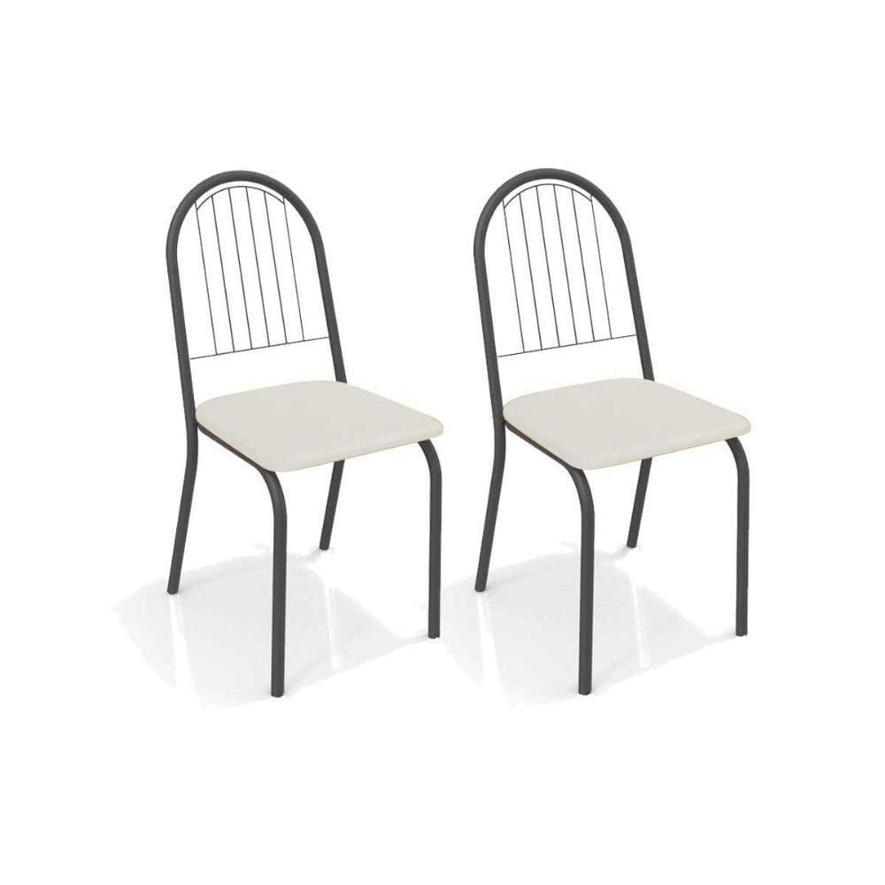 Cadeira Noruega 2C077Prf Kit Preto Fosco Courano Nude