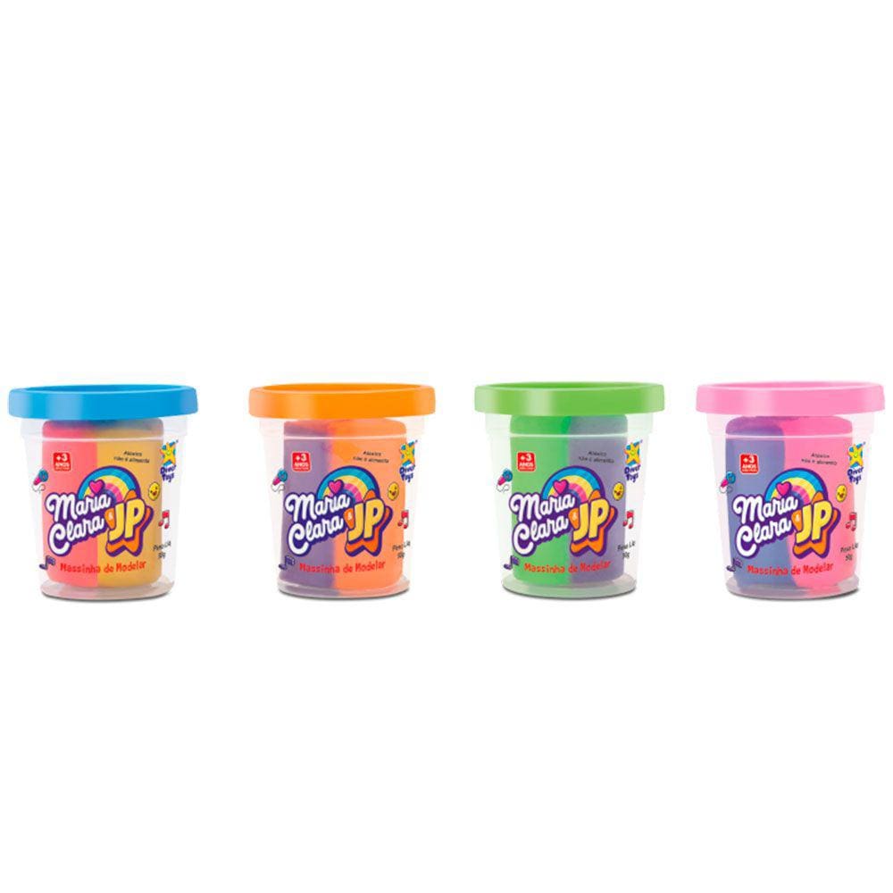 Massinha de Modelar - Maria Clara e JP - 4 Potes - Divertoys