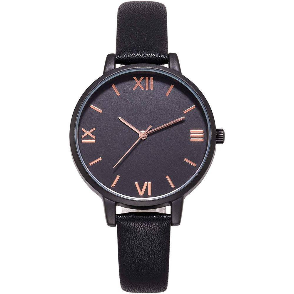 Relógio de pulso feminino com pulseira de quartzo, relógio de pulso impermeável para mulheres