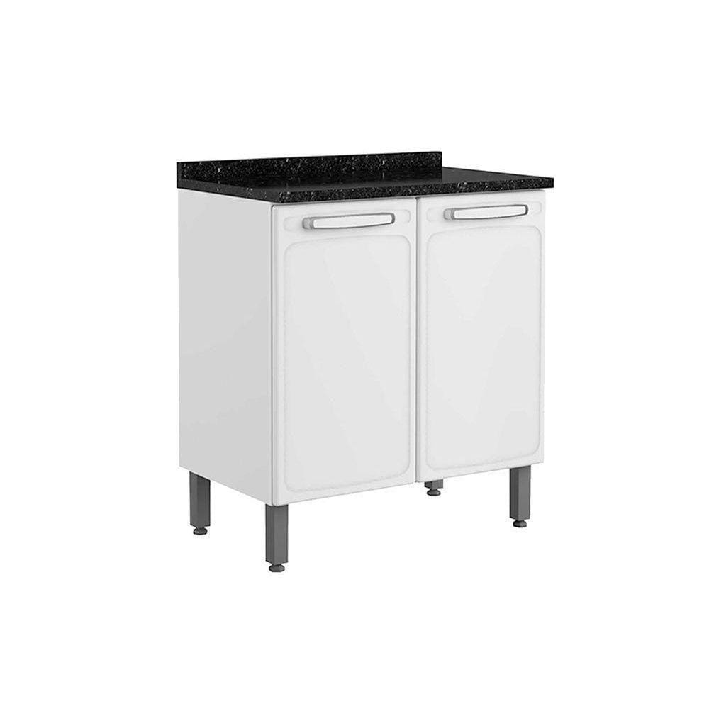 Gabinete De Cozinha Modulado Balcão Evidence 7120 2 Portas C/tampo Branco - Bertolini