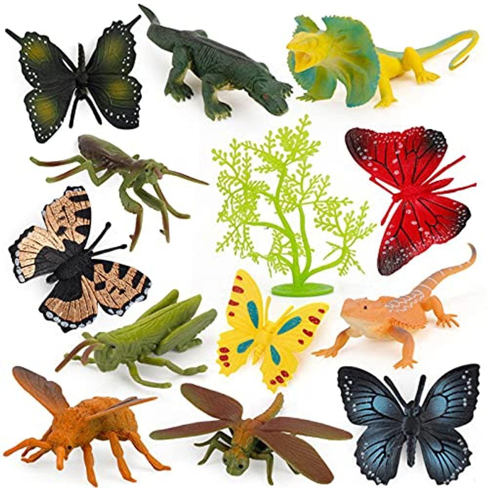 Conjunto de brinquedos Animal Model, 13 peças de bonecos de louva-a-deus para crianças