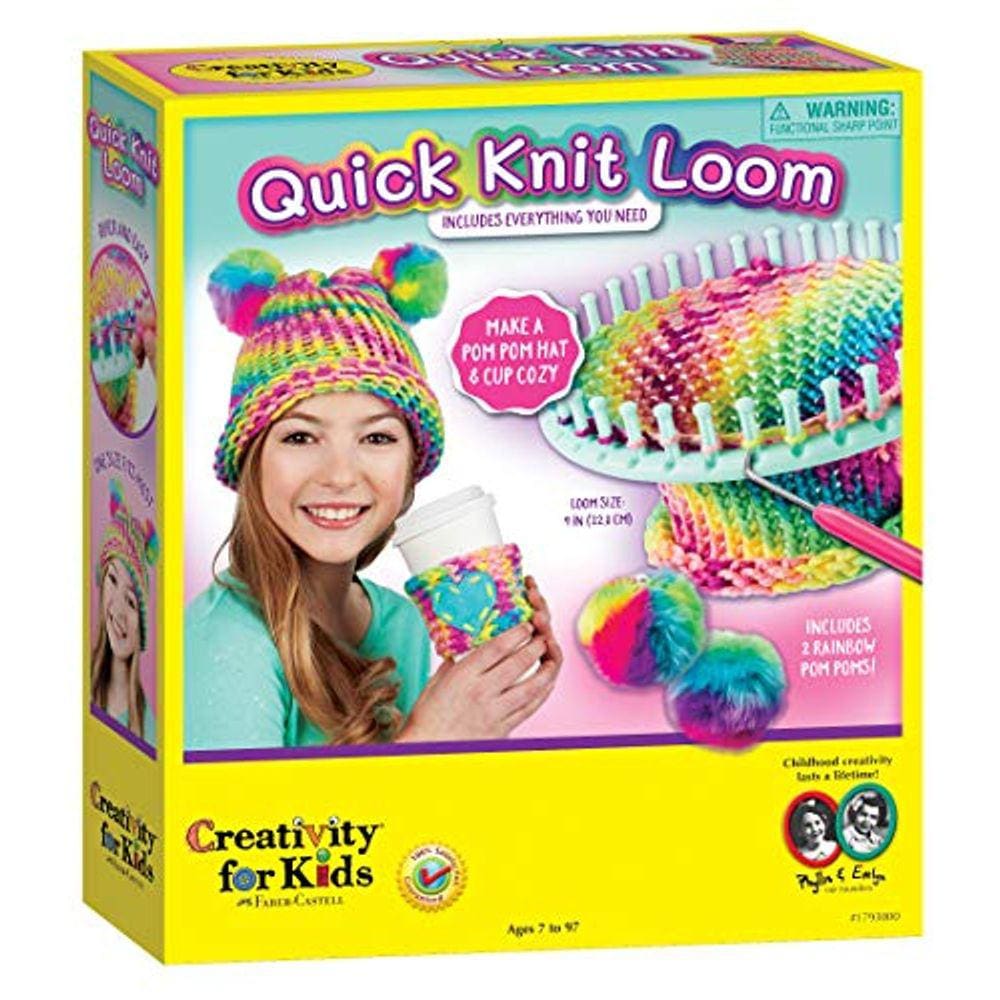Quick Knit Loom — Kit de chapéus Pom Pom para iniciantes