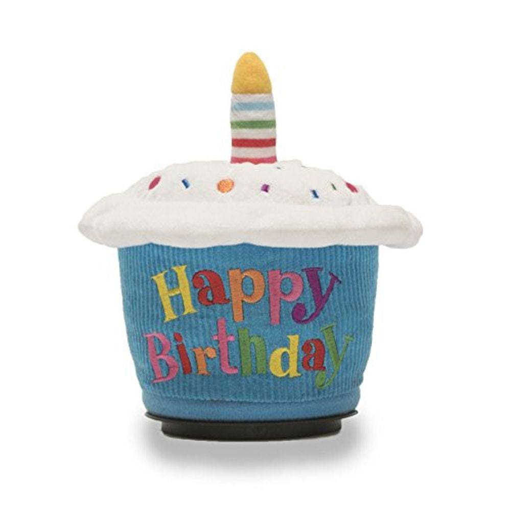 Cupcake Spinner Plush | Canção de feliz aniversário, 20 cm
