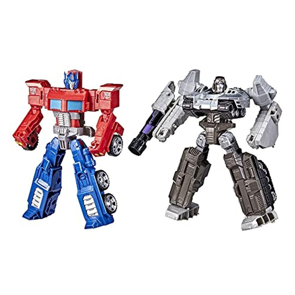 Pacote de 2 bonecos de ação Toys Transformers Optimus e Megatron — crianças de 6 anos ou mais, 7 polegadas