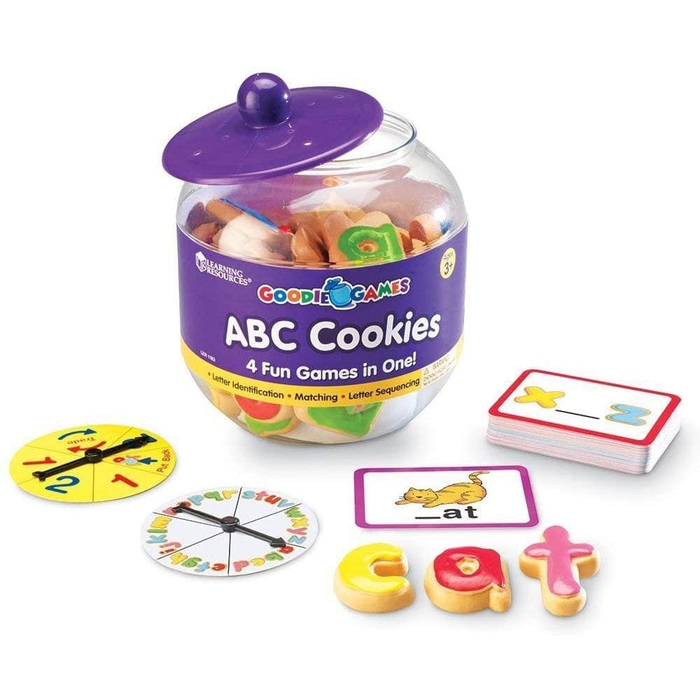 Goodie Games ABC Cookies, 4 jogos em 1, para jardim de infância, maiores de 3 anos