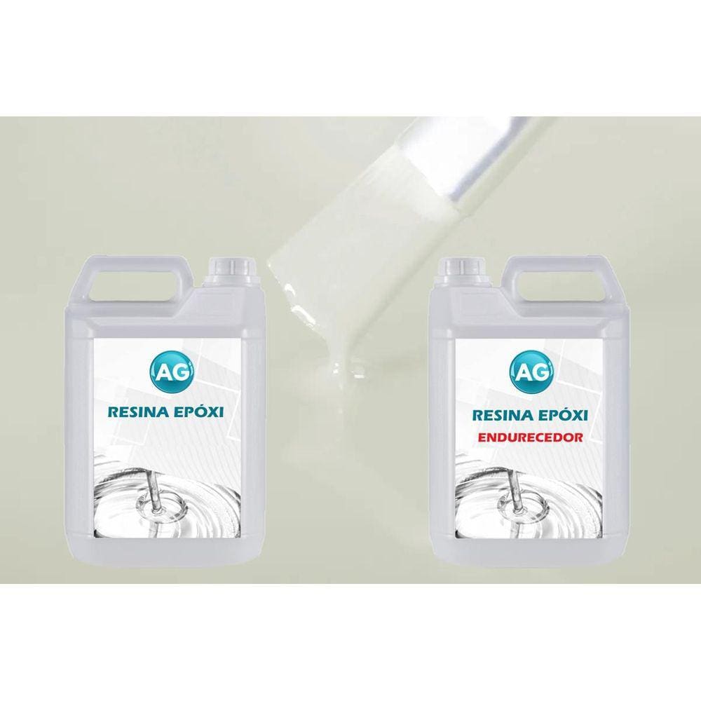 Resina Epóxi 1Kg + Cor Sólida Creme Ral9001 Ag Alta Espessur