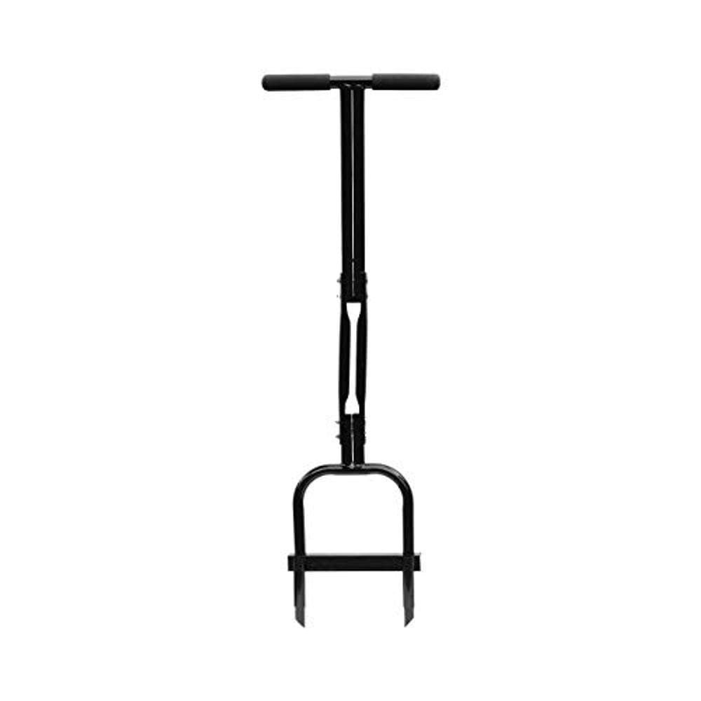 Plug Aeration, aerador de gramado Hand Hollow Tine, pesado, 89 cm x 28 cm, preto