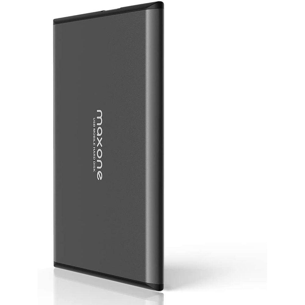 HDD portátil Maxone 500GB Slim USB 3.0 - cinza carvão