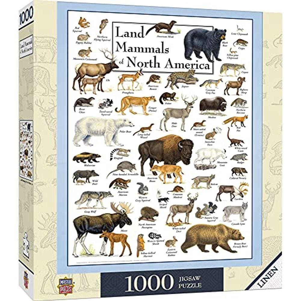 Quebra-cabeça de mamíferos da América do Norte - 1000 unidades