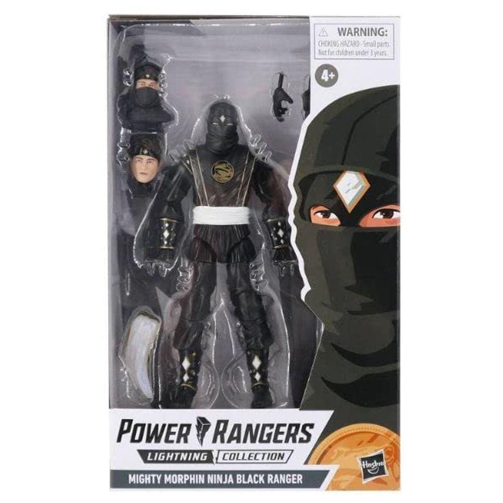 Coleção Power Rangers Lightning Ninja Rangers Vermelha/Rosa/Amarelo (Ninja Black)
