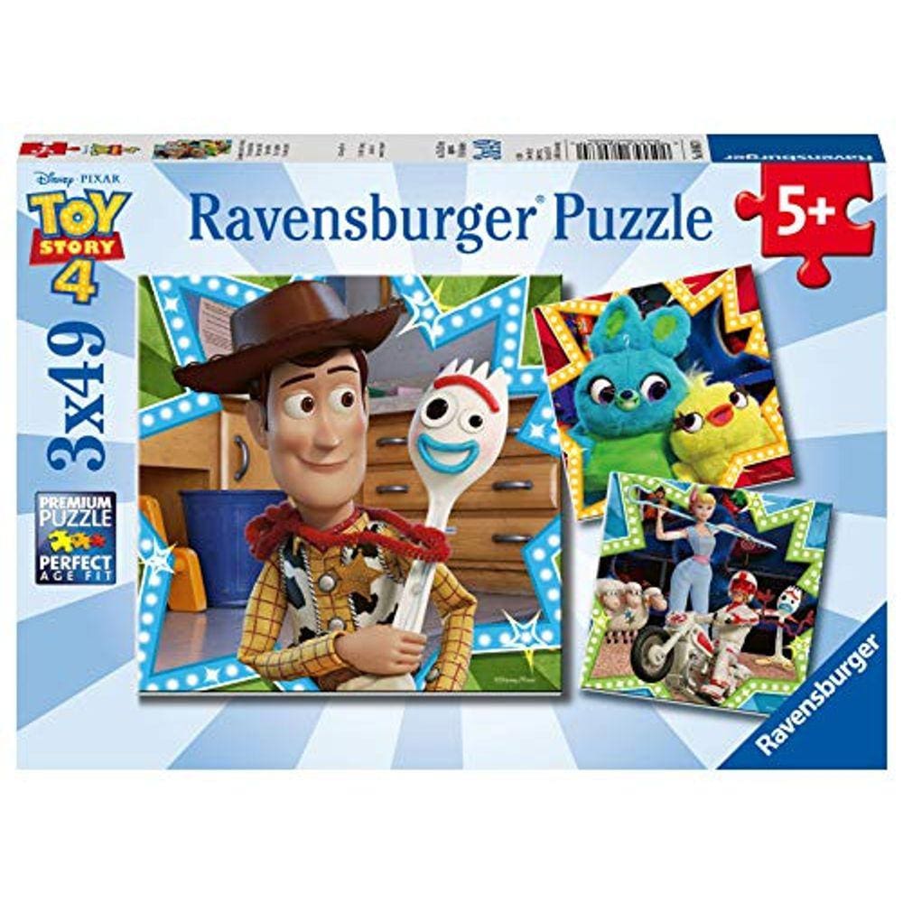 Quebra-cabeças Toy Story da Disney Pixar - 3 x 49 peças em uma caixa