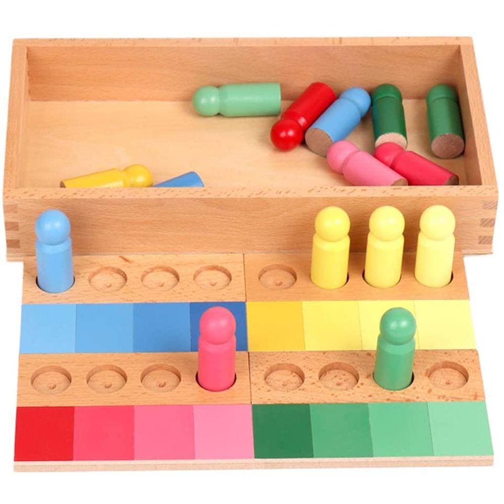 Tarefa de desenvolvimento inicial de brinquedos de classificação de jogos de cores - versão Montessori