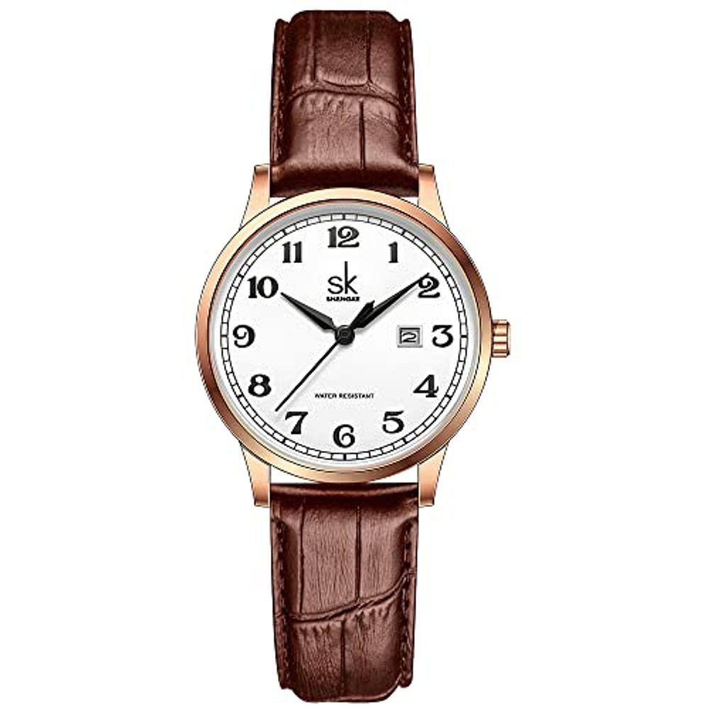 Relógio clássico para senhoras Rosegold-Brown
