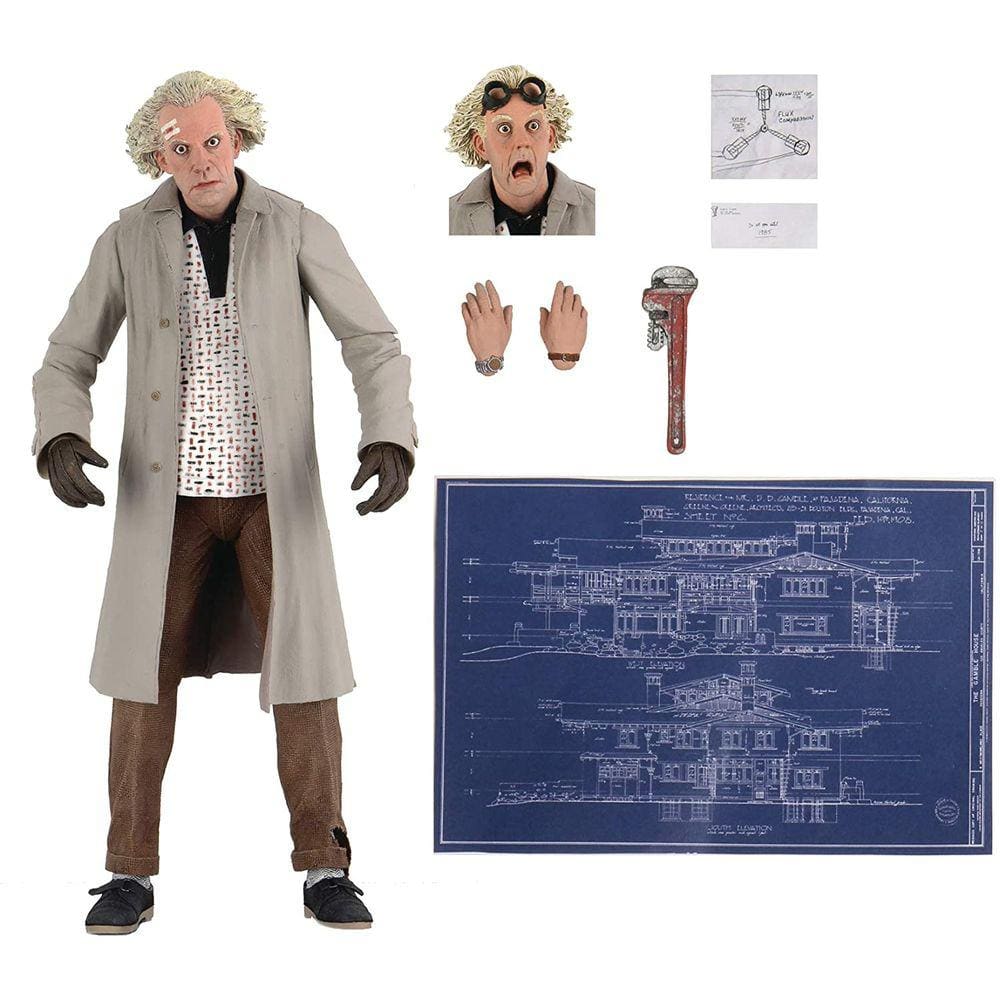 Boneco de ação de Back to Future Doc Brown, versão definitiva