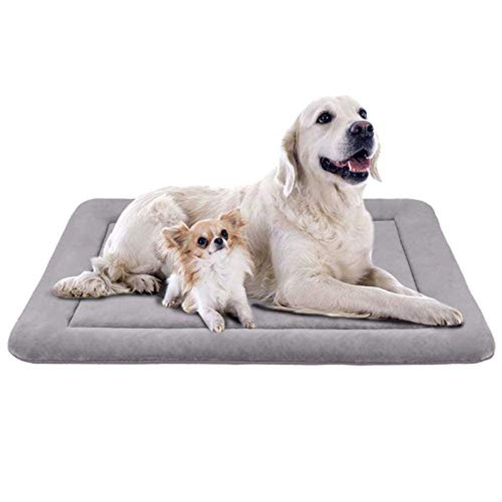 Tapete de cama grande para cães, antiderrapante, lavável, canil, 47"
