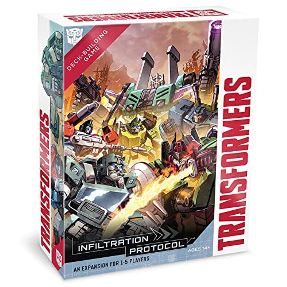 Expansão do jogo Transformers Infiltration Deck Building - Mais de 14 anos, 1 a 5 jogadores