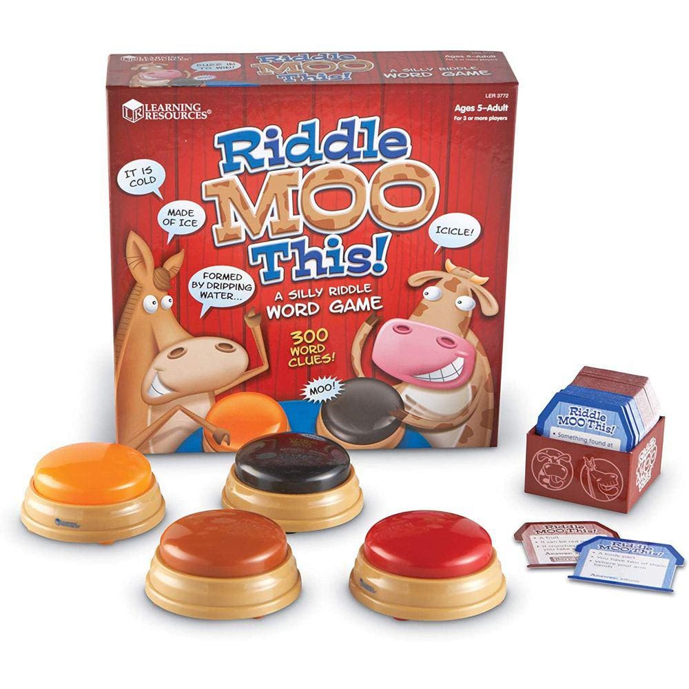 Riddle Moo Este jogo - 150 cartas + 4 campainhas (a partir de 5 anos)