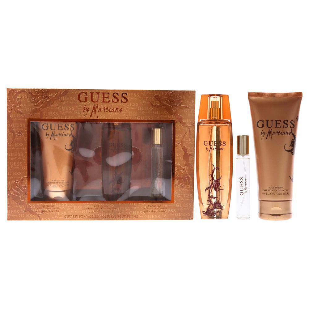 Conjunto de presentes femininos Marciano — spray EDP 100 ml, spray de viagem 15 ml, loção corporal 200 ml