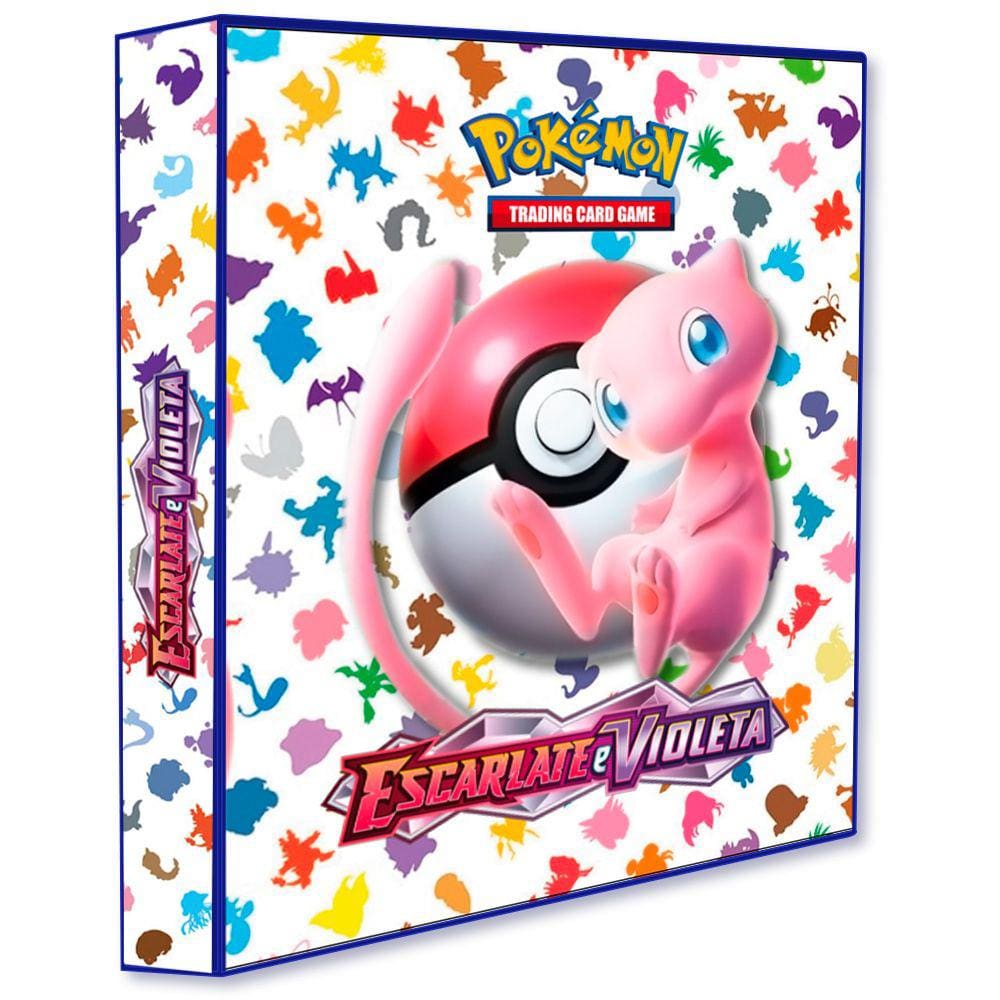 Álbum Pasta Fichário Pokemon Escarlete e Violeta 151 Capa Dura Reforçado Coleção Cards Cartas Personagens