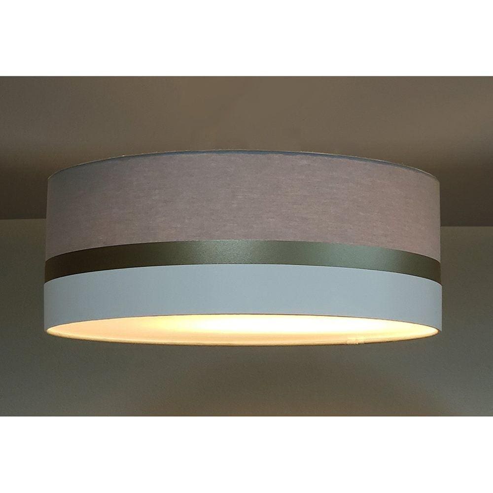 Luminária de Teto Plafon Faixa Dupla de Sobrepor Tom Luz Iluminação Cinza/Bronze/Branco