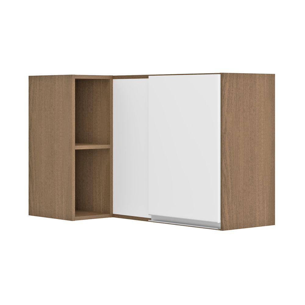 Armário Aéreo Canto Reto para Cozinha Modulada 94 x 60 Cm MDP Branco 0460