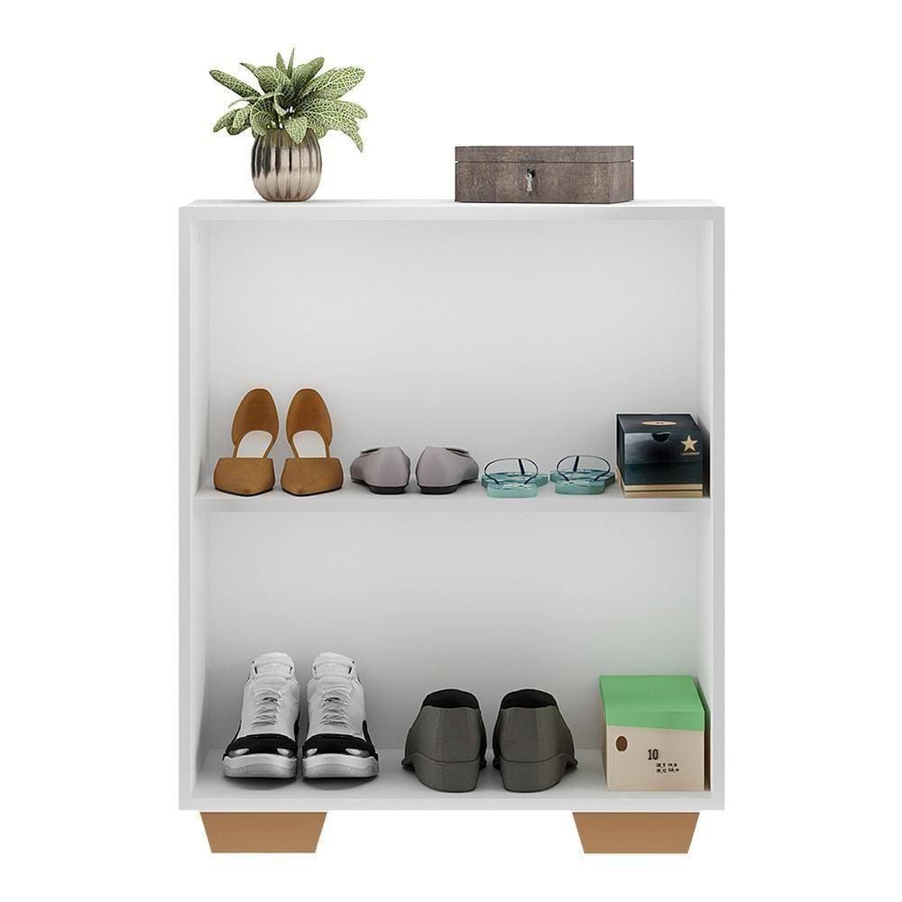 Sapateira 2 Portas Nina Branca/natural