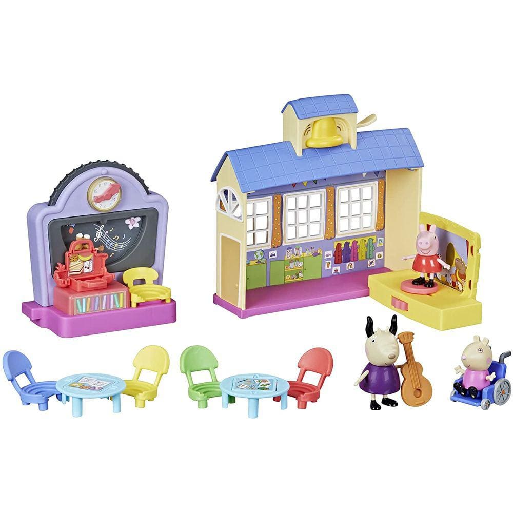 Brinquedos, fala e sons da Peppa`s Adventures School Playgroup (maiores de 3 anos)