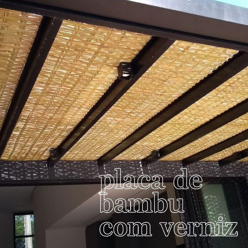 Esteira de Bambu Natural para com Verniz 19 placas de 1,00x1,50mt