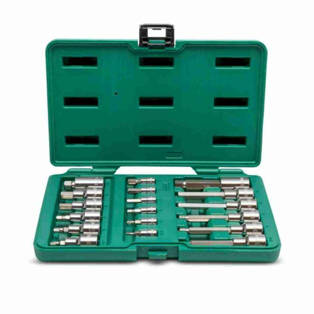 Jogo Soquete Bits Allen 1/4" 1/2" 18 Peças ST09053SJ