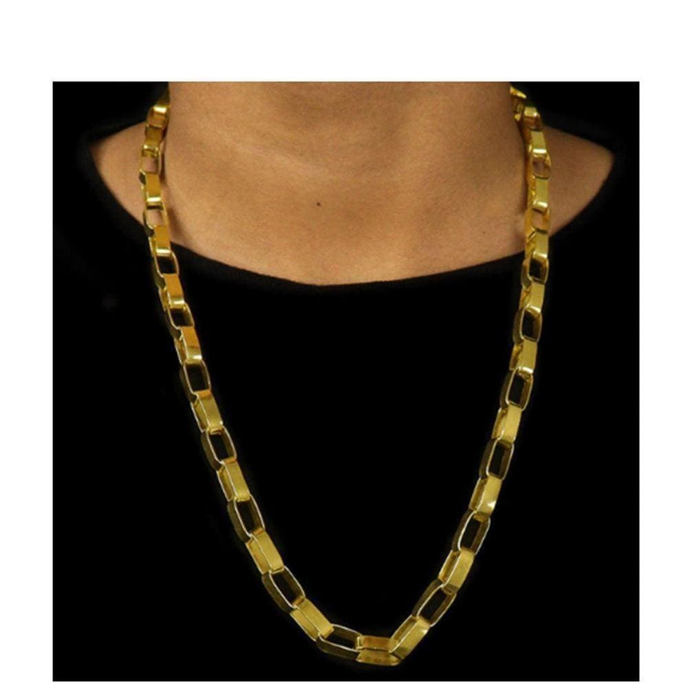 Cordão Corrente Tijolinho 8mm Não Perde A Cor