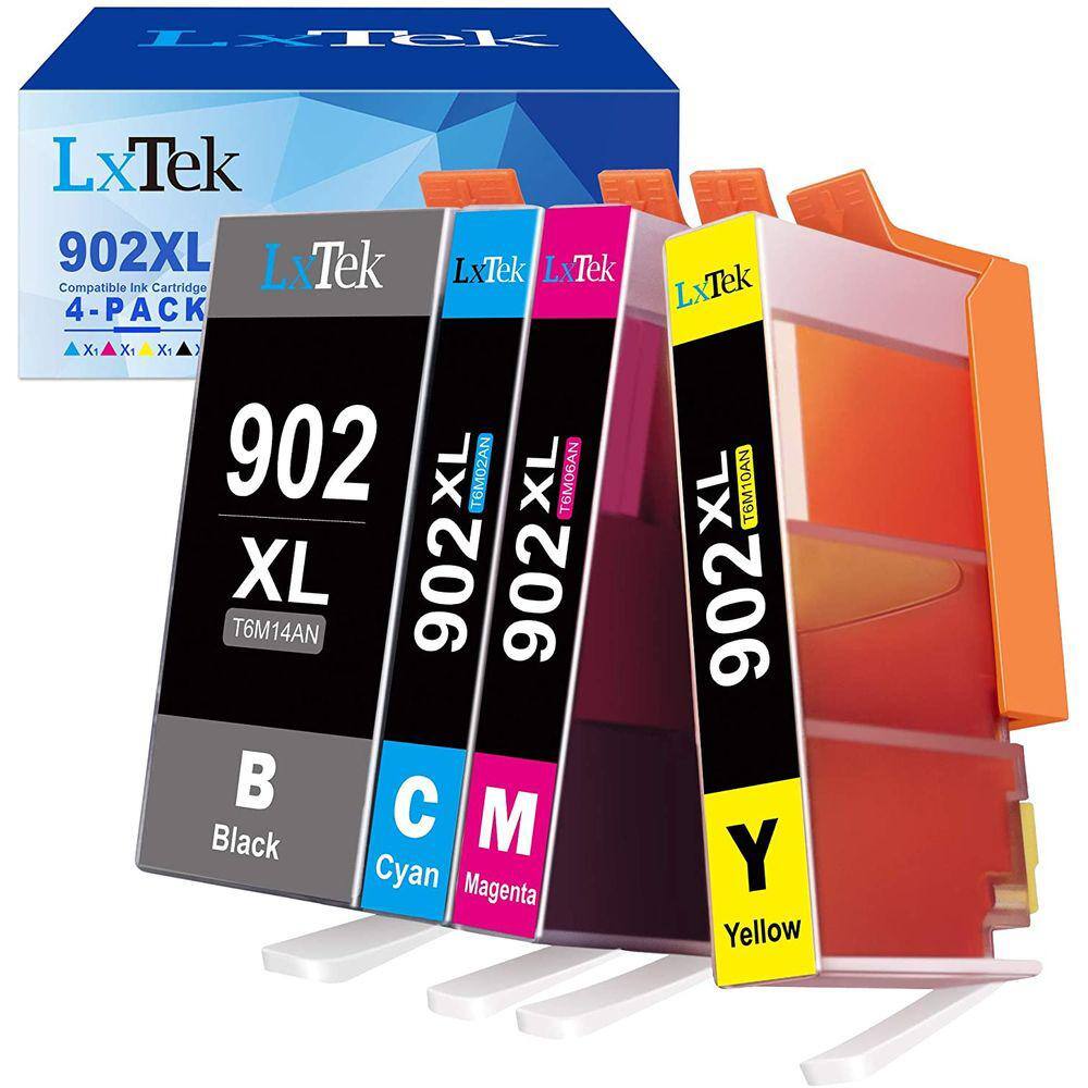 Cartucho de tinta LXtek para HP 902XL - ejet 6978 6968 6962 6958 (pacote com 4)