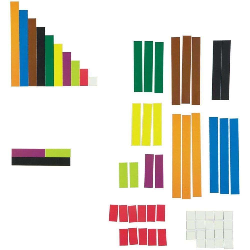Magnetic Cuisenaire Rods, Math Concepts, 64 unidades, para maiores de 5 anos