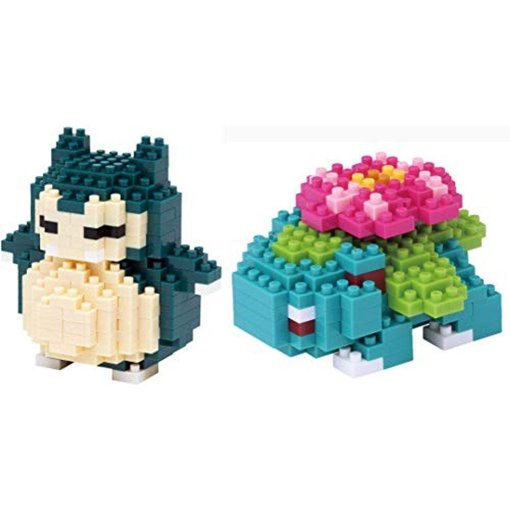 Nanoblock - Pokémon Snorlax e Venusaur - Pacote de 2 conjuntos