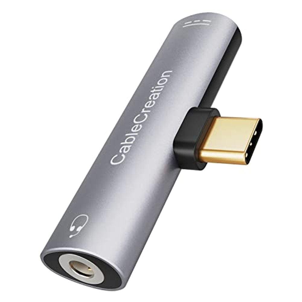 Adaptador de carregador de fone de ouvido CableCreation tipo C de alta resolução 3,5 mm PD Fast Charge
