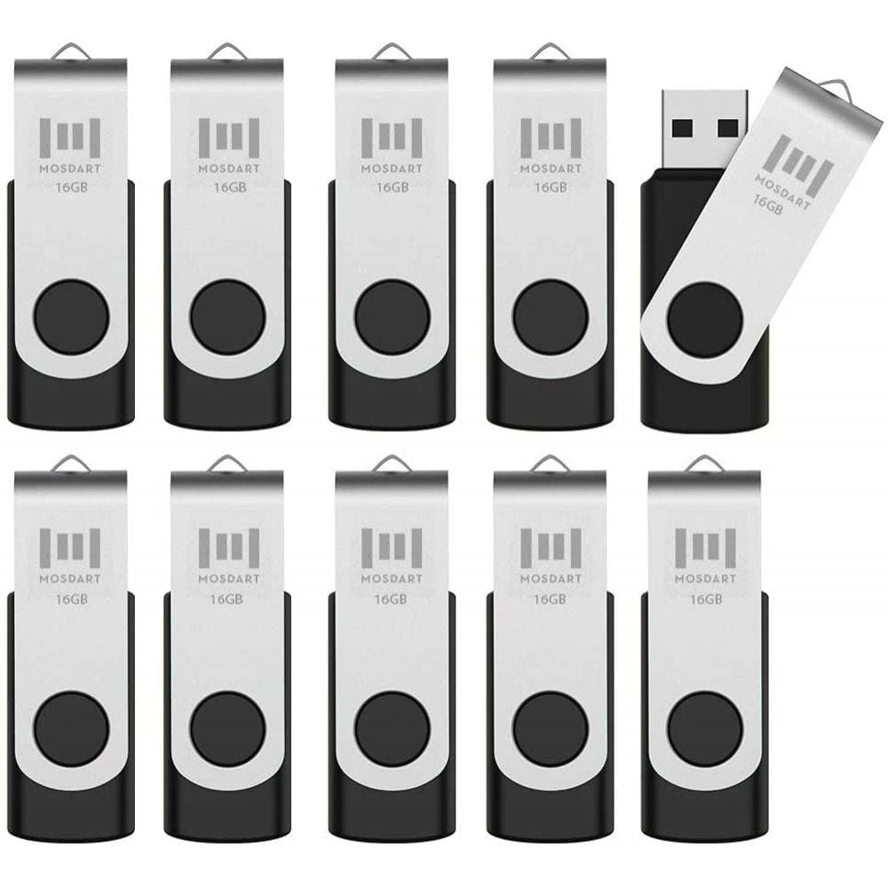 Unidades flash USB MOSDART Bulk de 16 GB - pacote com 10