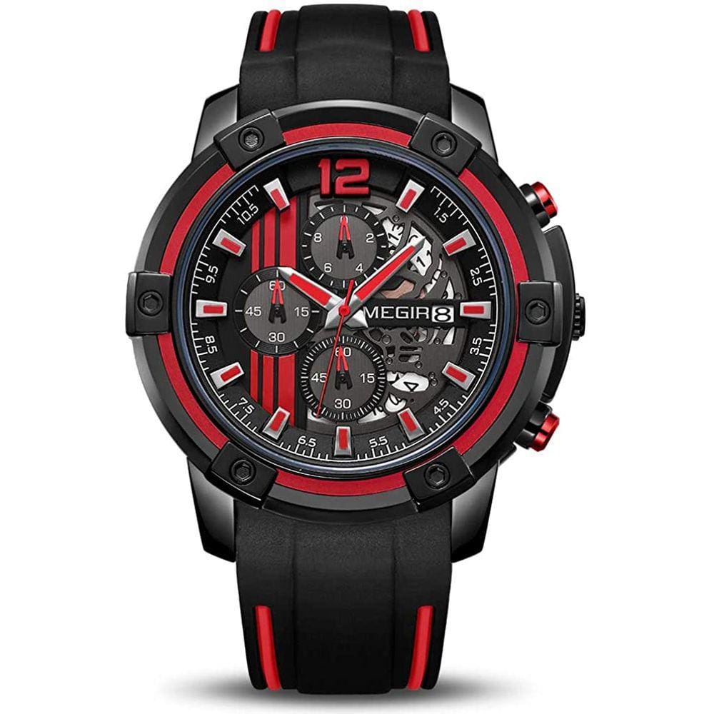 Relógio esportivo de quartzo MEGIR Chrono Luminous Waterproof 2097