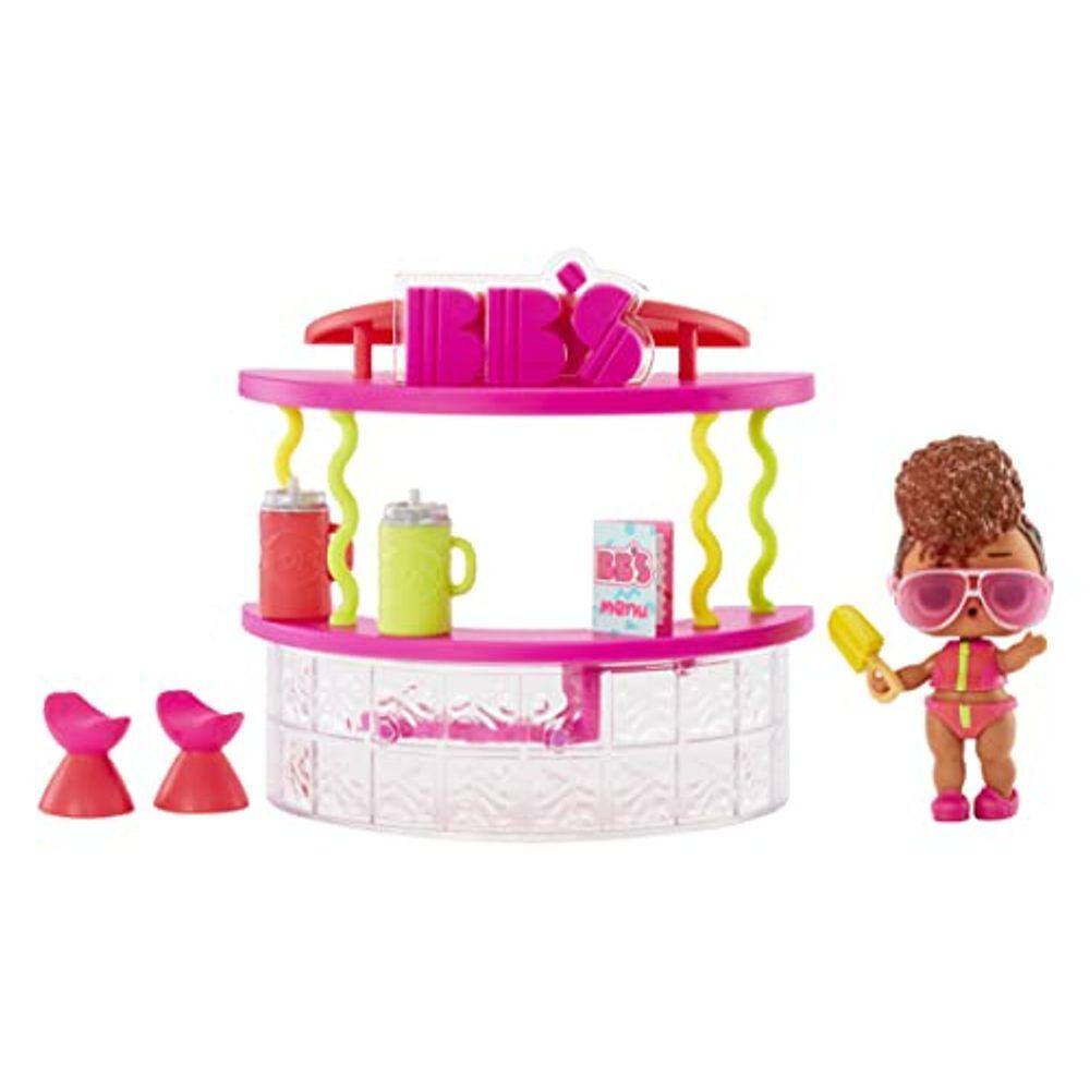 Conjunto de brinquedos OMG House of Surprises Snack Bar - boneca Rip Tide com 8 surpresas