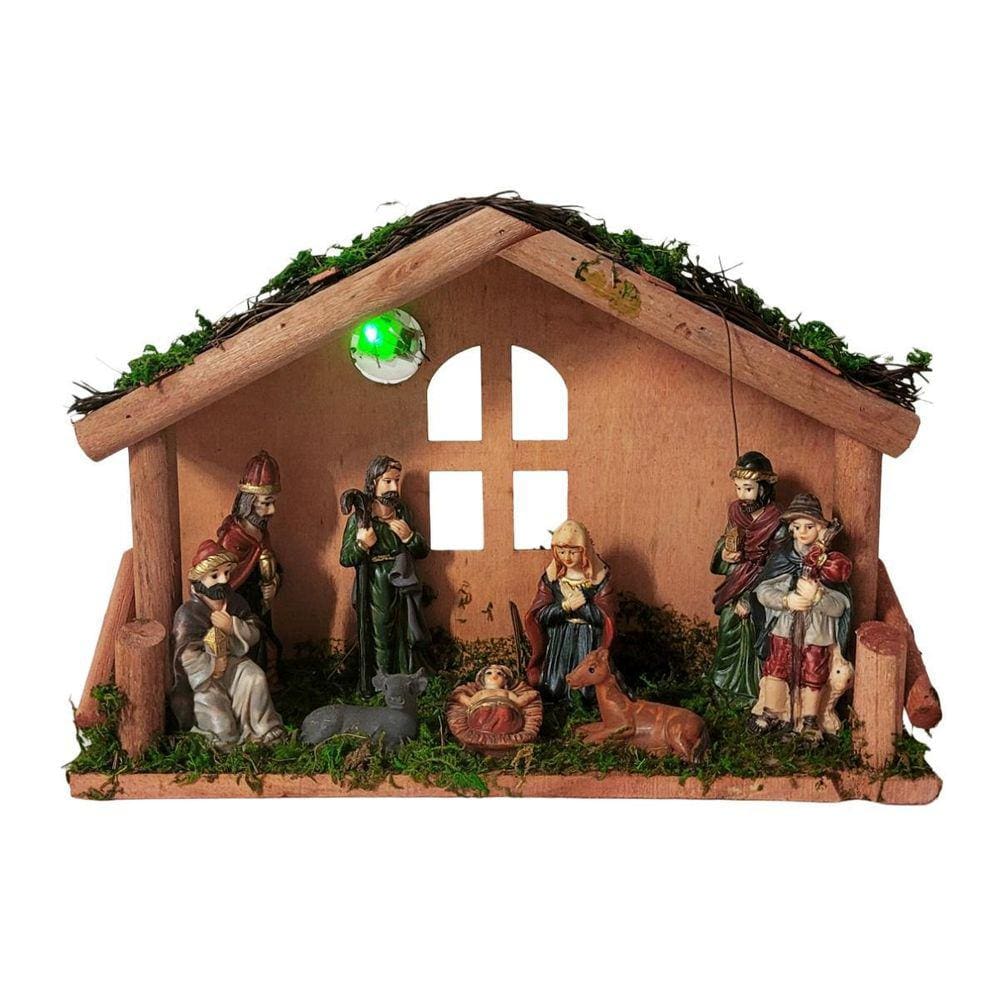 Presépio LED - Nascimento Jesus - 20 cm - Guerra Imports